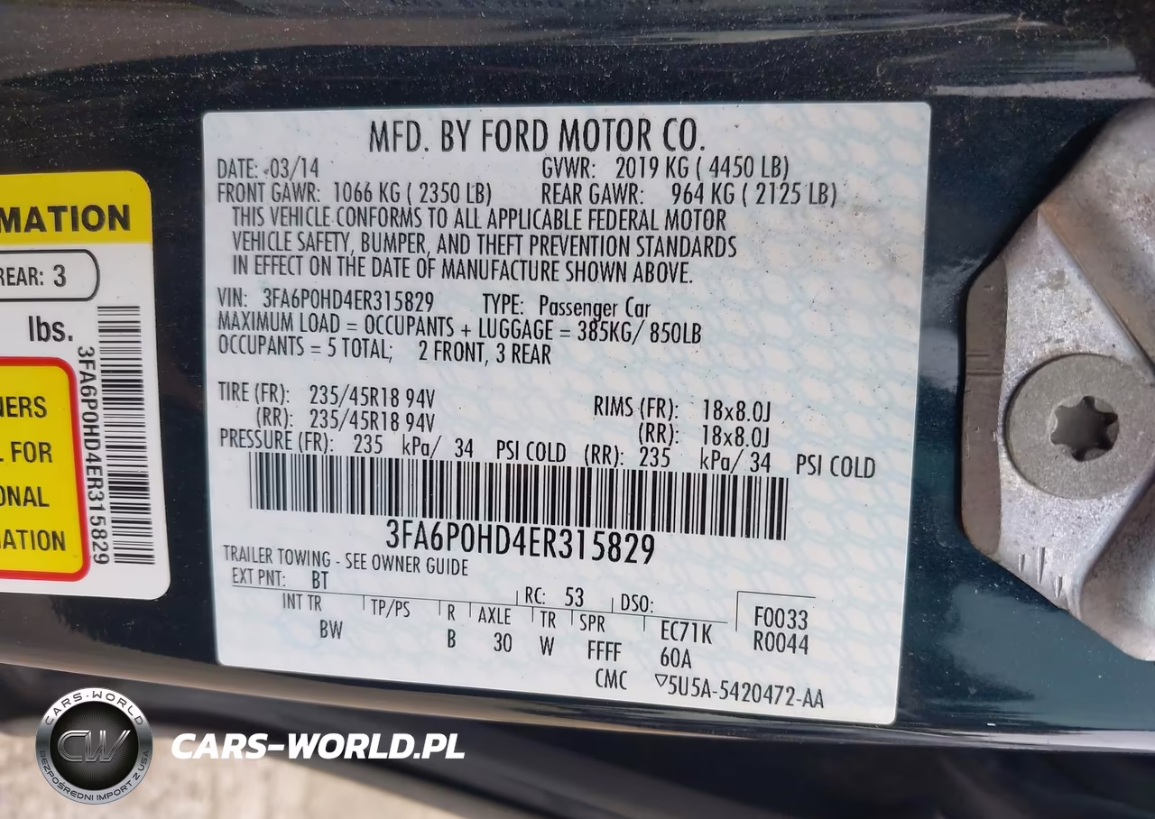 2014 Ford Fusion Se VIN:3FA6P0HD4ER315829 - 9