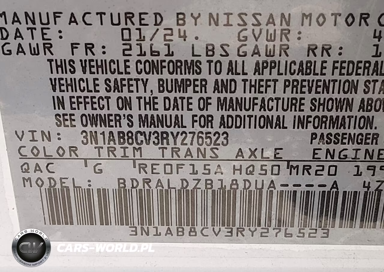 2024 Nissan Sentra Sv Xtronic Cvt VIN:3N1AB8CV3RY276523 - 9