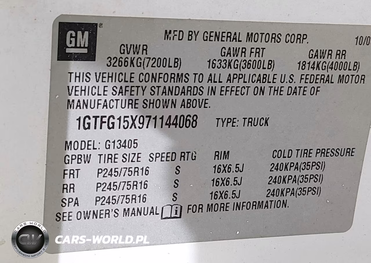 2007 GMC Savana Work Van VIN:1GTFG15X971144068 - 9