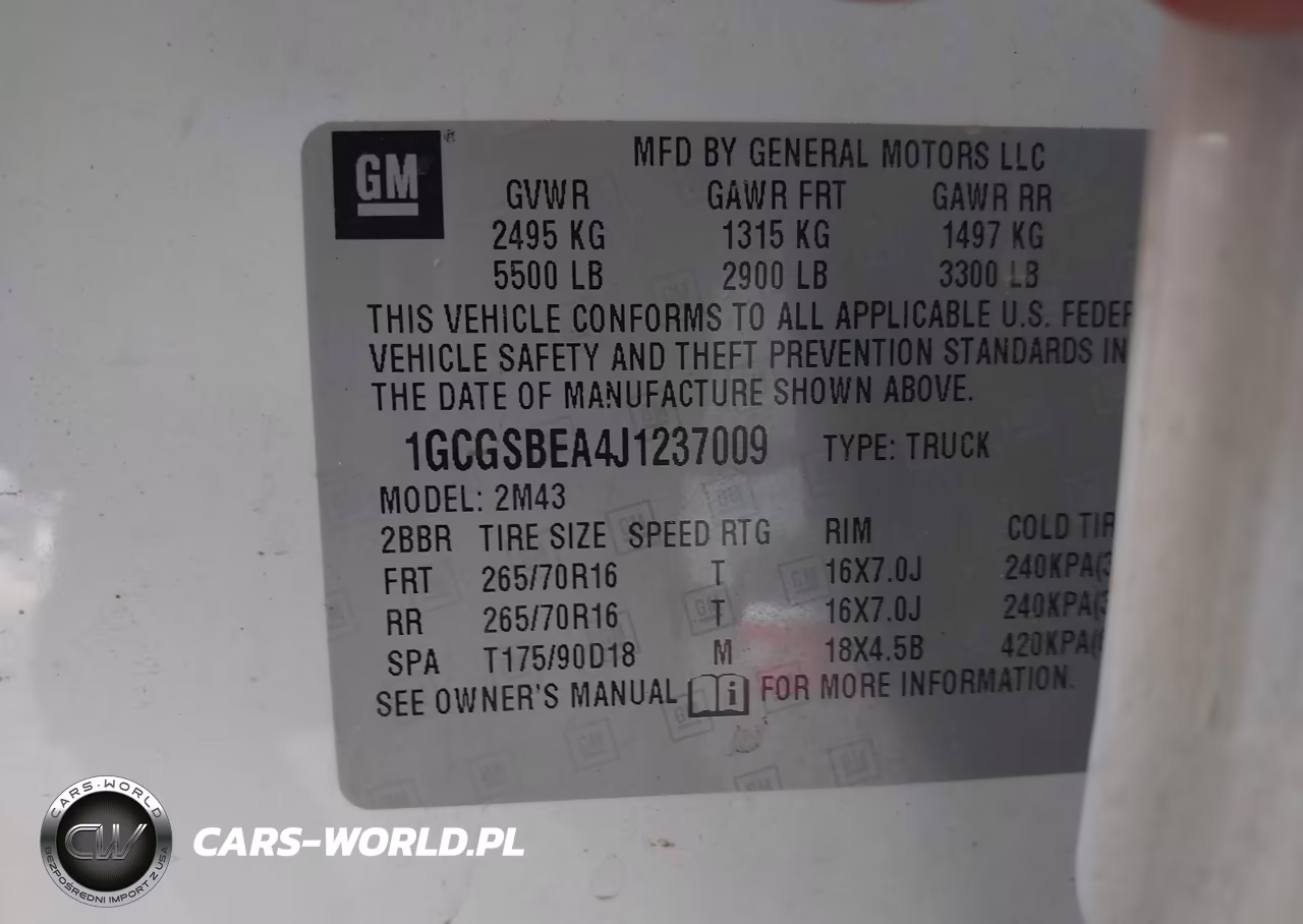 2018 Chevrolet Colorado Wt VIN:1GCGSBEA4J1237009 - 9