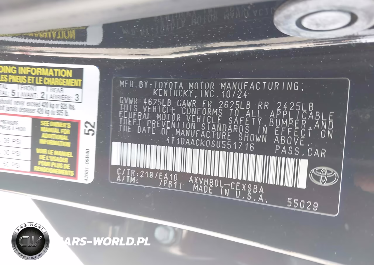 2025 Toyota Camry Se VIN:4T1DAACK0SU551716 - 9