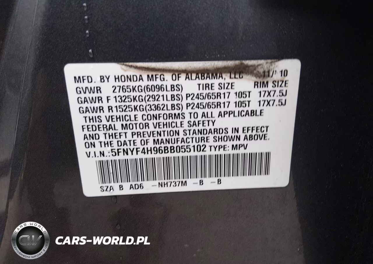 2011 Honda Pilot Touring VIN:5FNYF4H96BB055102 - 9