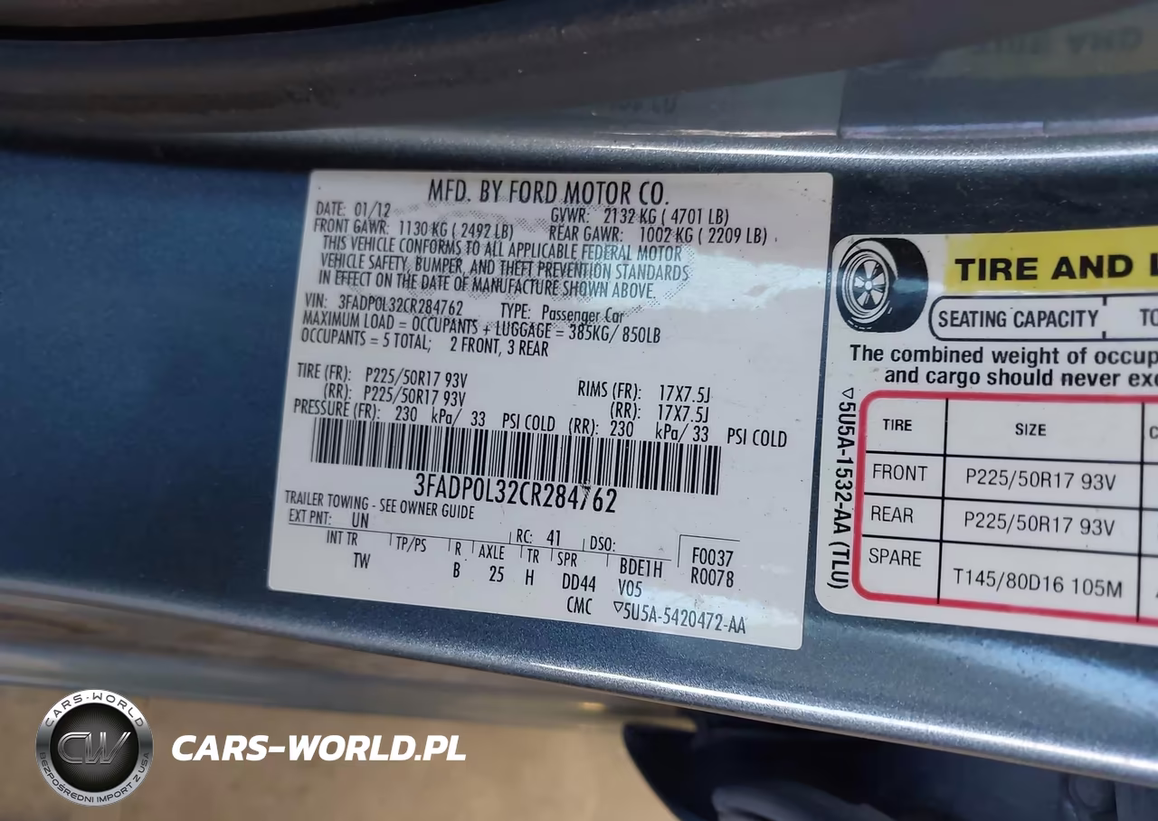 2012 Ford Fusion Hybrid VIN:3FADP0L32CR284762 - 9