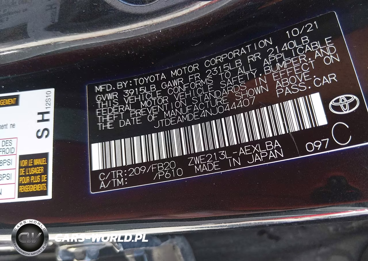 2022 Toyota Corolla Hybrid Le VIN:JTDEAMDE4NJ044407 - 9