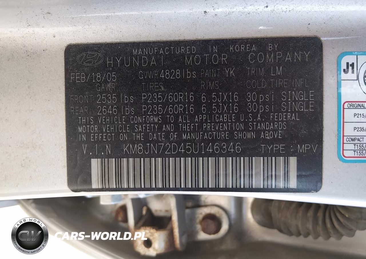 2005 Hyundai Tucson Gls-Lx VIN:KM8JN72D45U146346 - 9