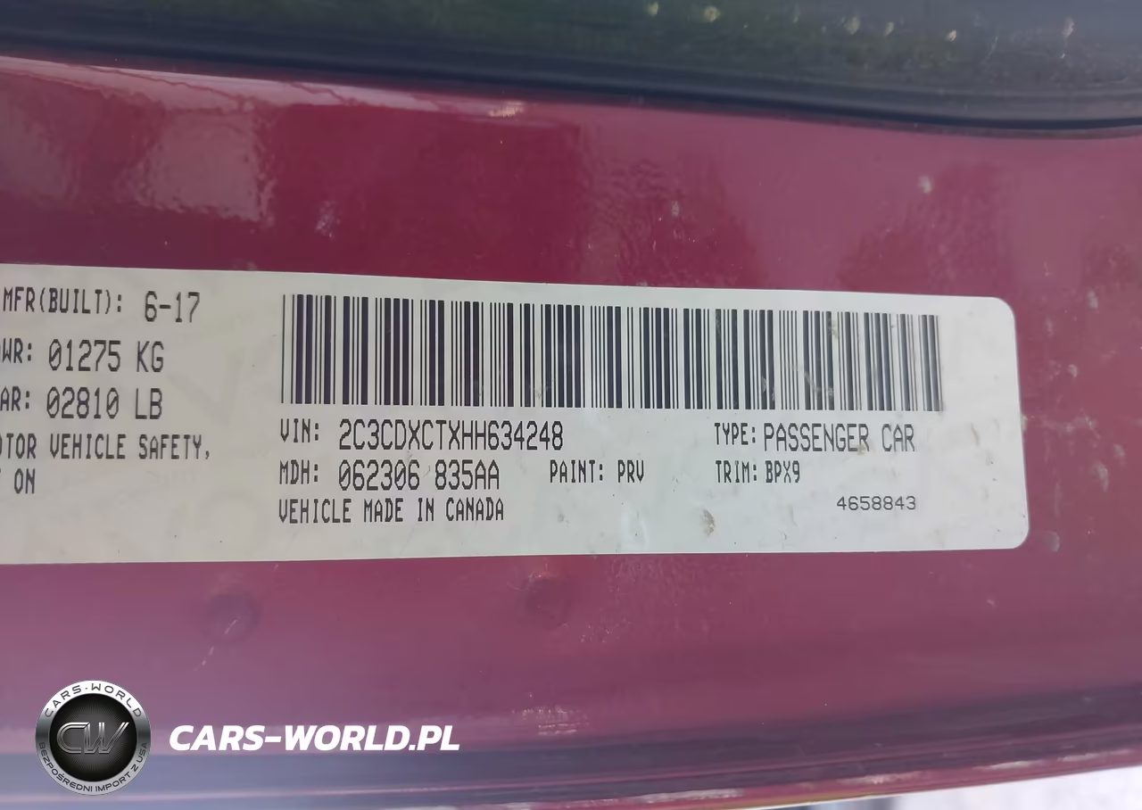 2017 Dodge Charger R-T Rwd VIN:2C3CDXCTXHH634248 - 9
