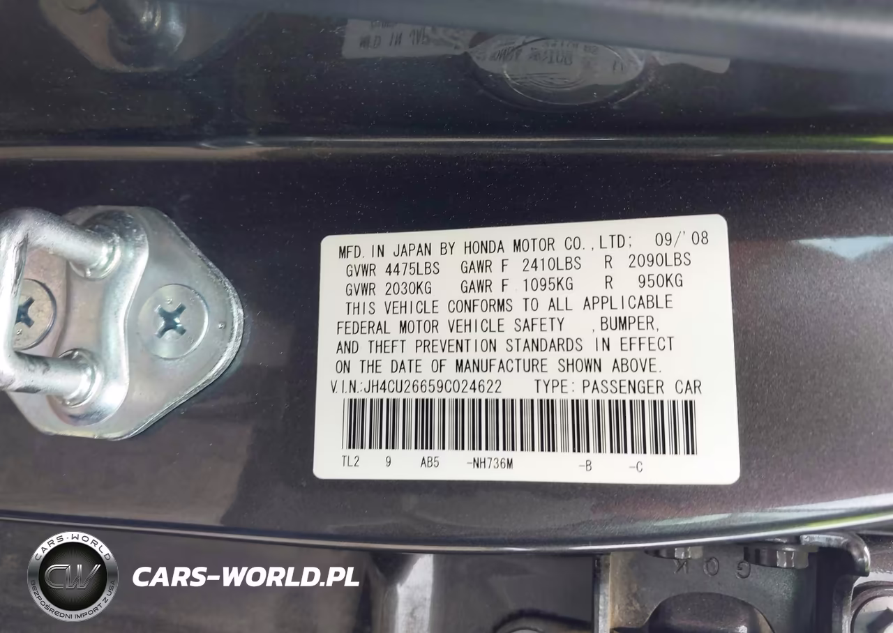 2009 Acura Tsx VIN:JH4CU26659C024622 - 9
