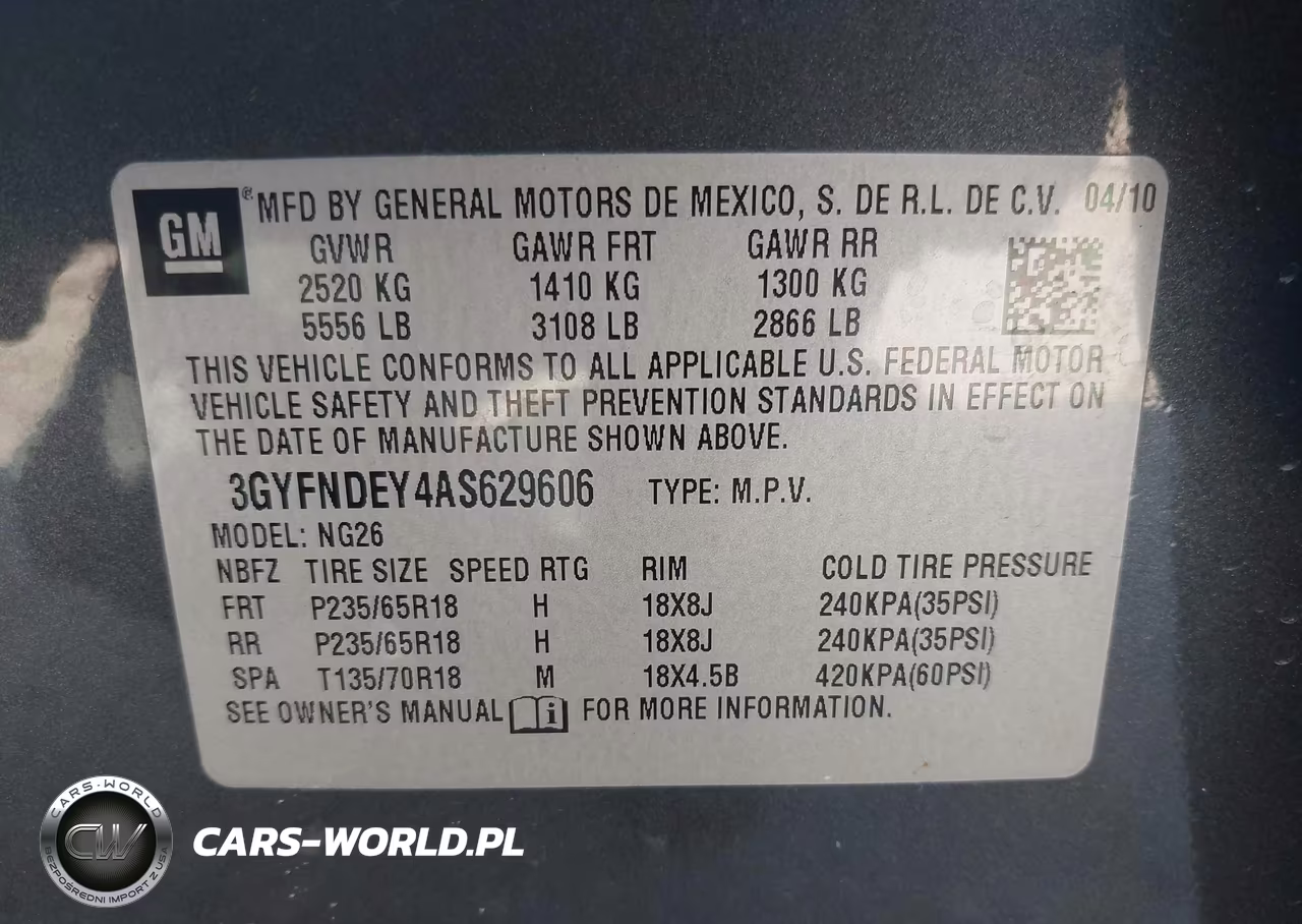 2010 Cadillac Srx Luxury Collection VIN:3GYFNDEY4AS629606 - 9