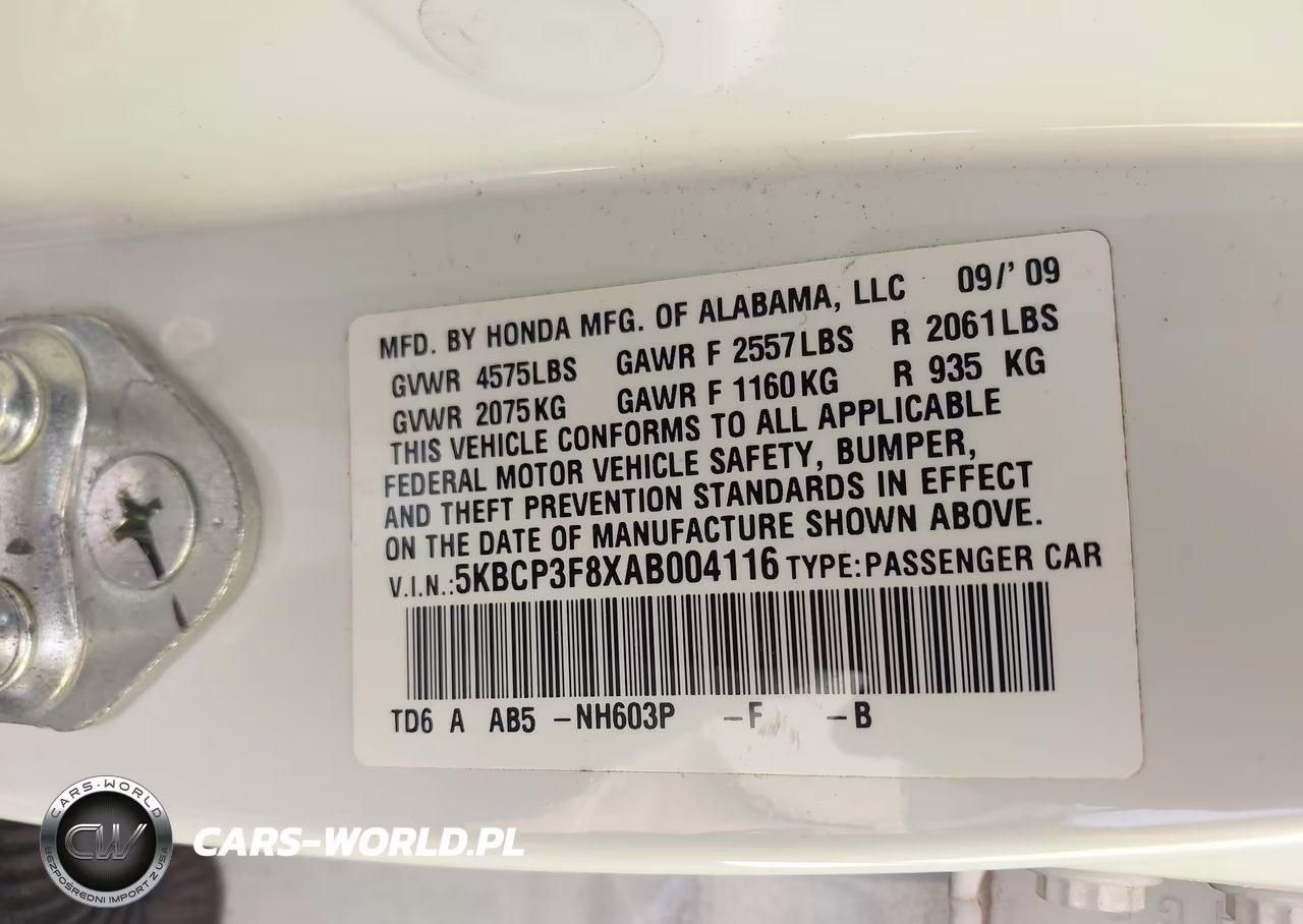 2010 Honda Accord 3.5 Ex-L VIN:5KBCP3F8XAB004116 - 9