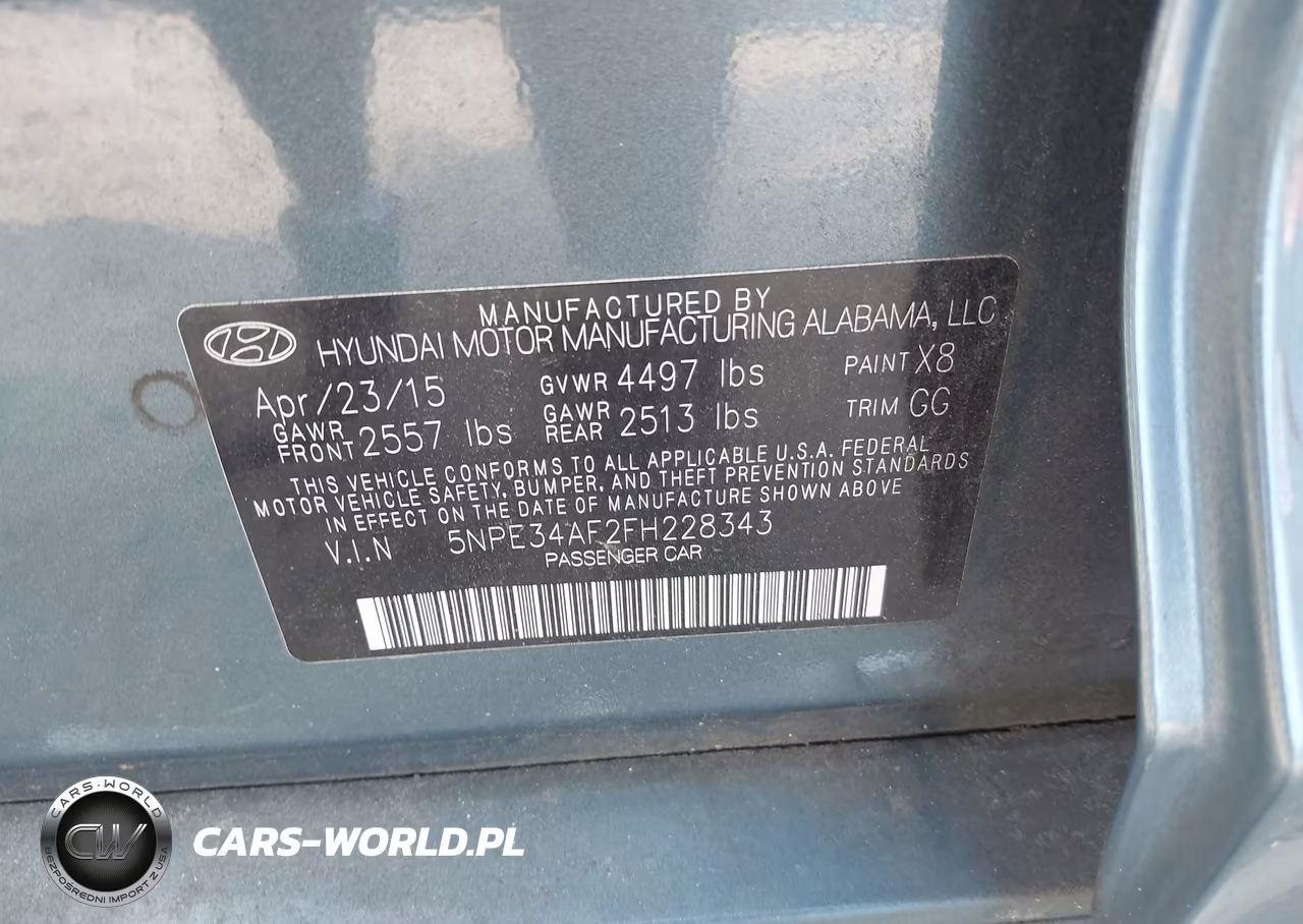 2015 Hyundai Sonata Sport VIN:5NPE34AF2FH228343 - 9