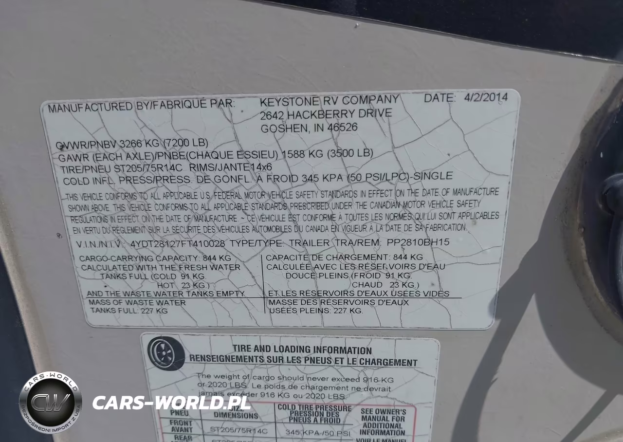 2015 Keys Passport VIN:4YDT28127FT410028 - 9
