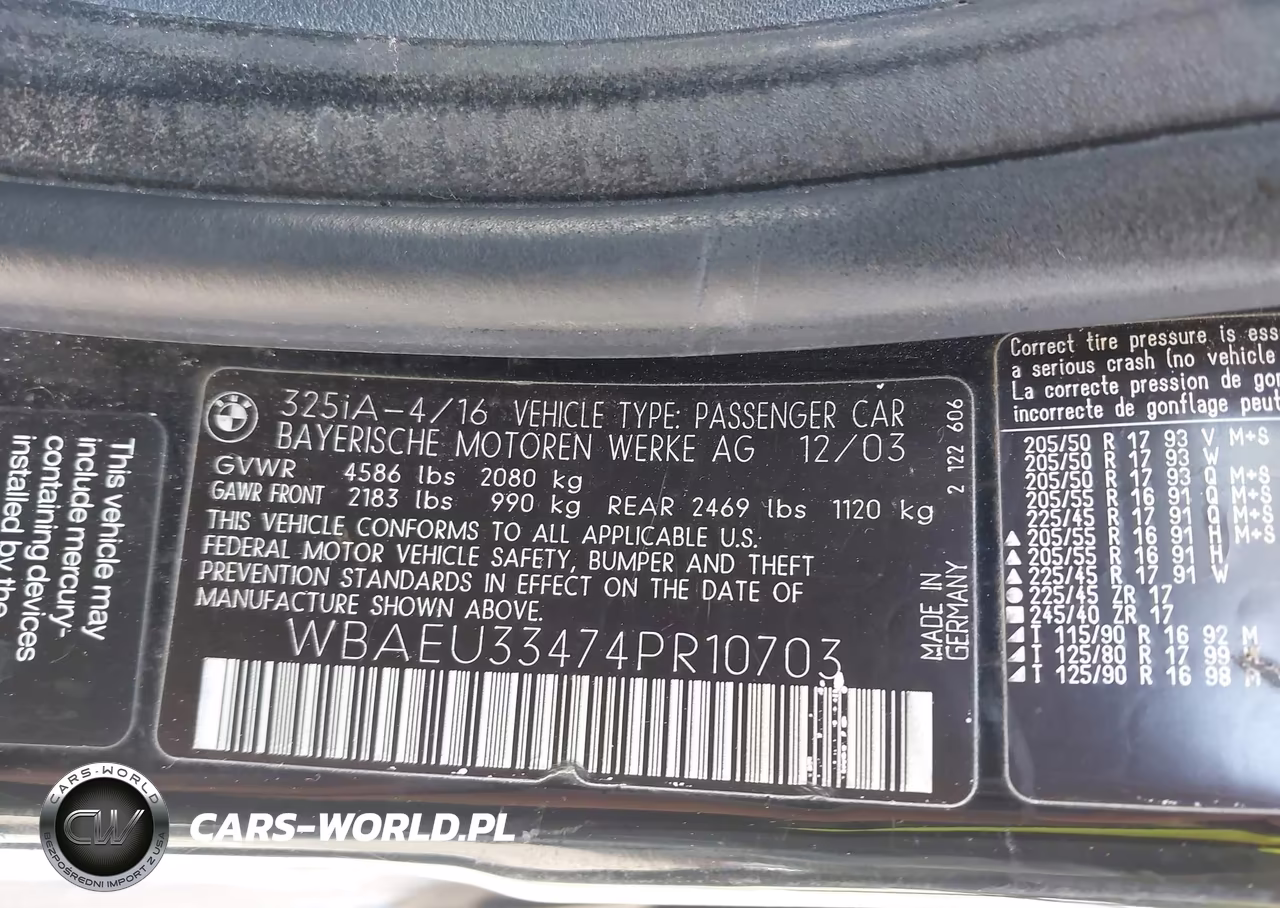 2004 BMW 325Xi VIN:WBAEU33474PR10703 - 9