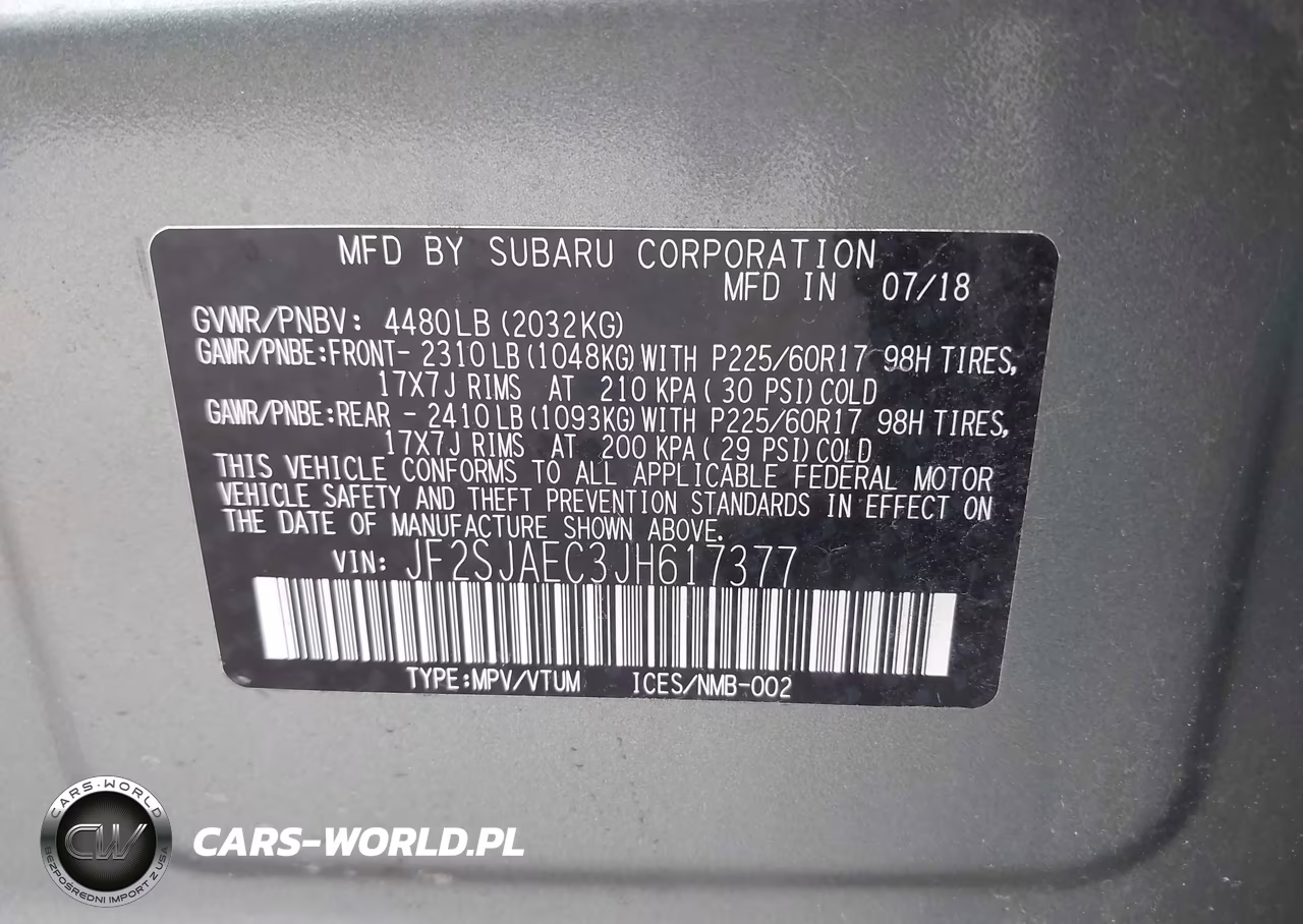 2018 Subaru Forester 2.5I Premium VIN:JF2SJAEC3JH617377 - 9