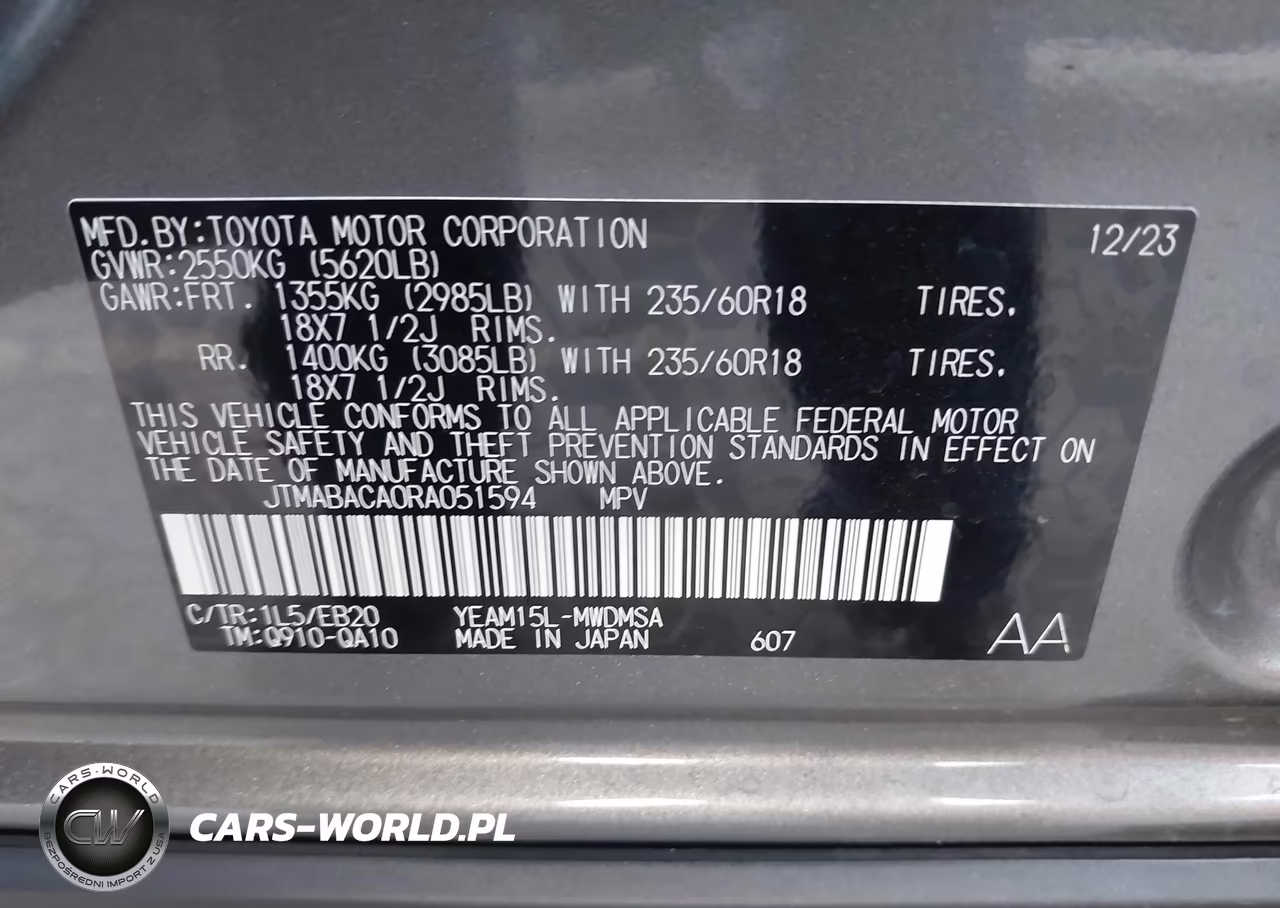 2024 Toyota Bz4X Xle VIN:JTMABACA0RA051594 - 9