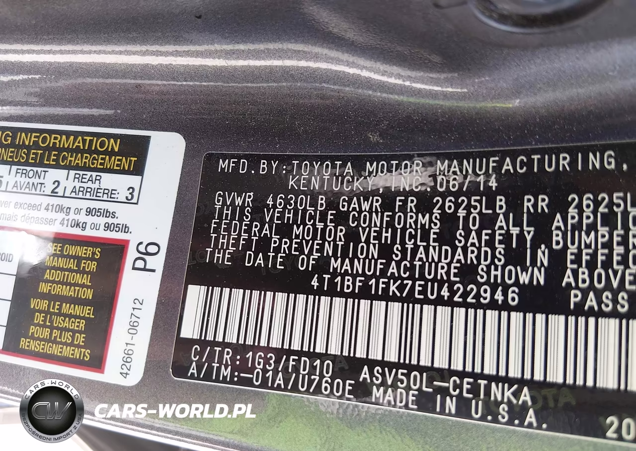 2014 Toyota Camry Le VIN:4T1BF1FK7EU422946 - 9