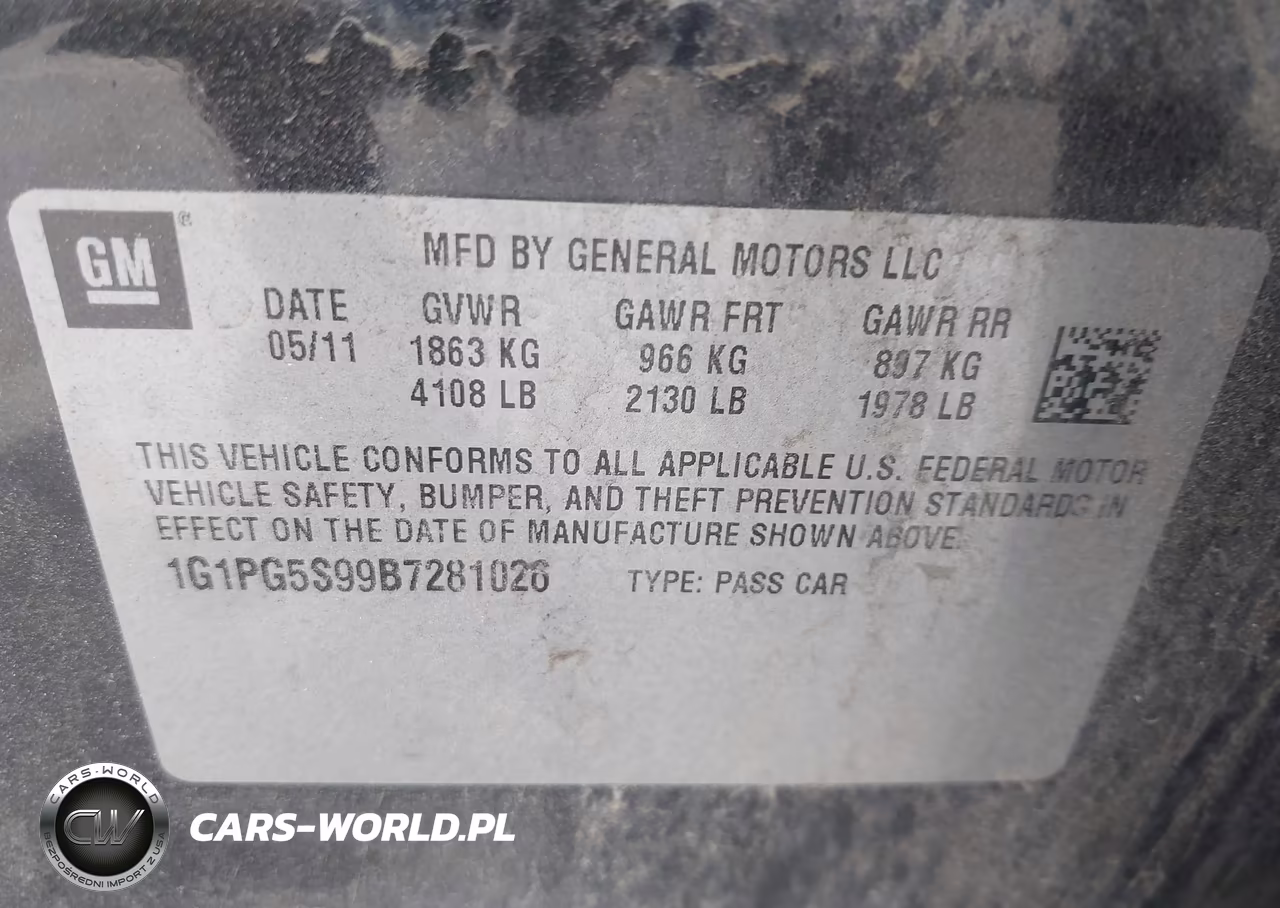2011 Chevrolet Cruze 2Lt VIN:1G1PG5S99B7281026 - 9