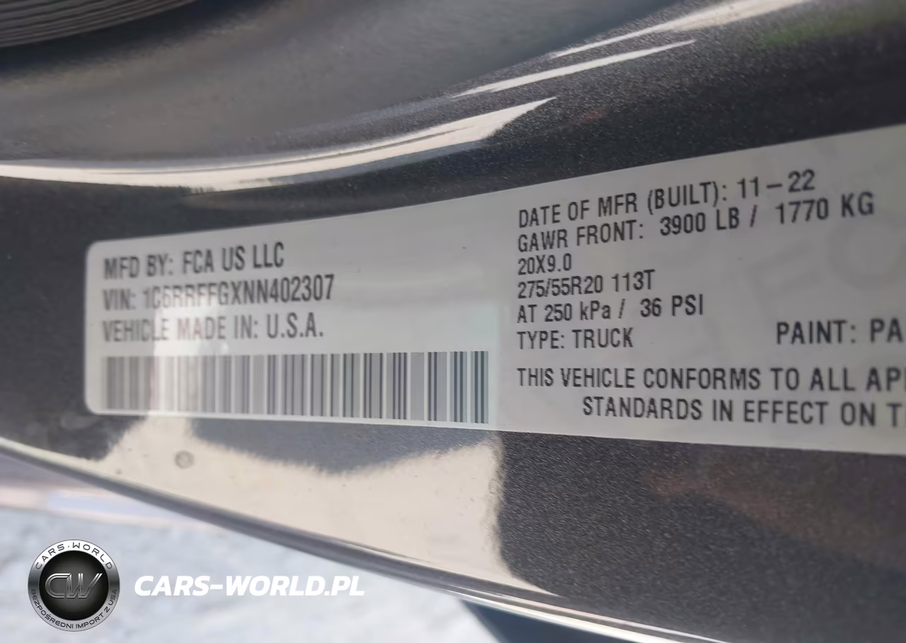 2022 Ram 1500 Big Horn 4X4 5'7 Box VIN:1C6RRFFGXNN402307 - 9