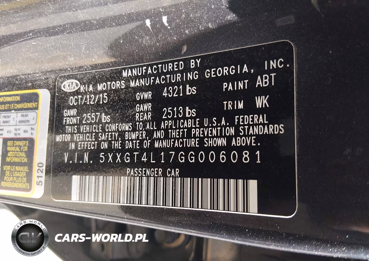2016 Kia Optima Lx Turbo VIN:5XXGT4L17GG006081 - 9