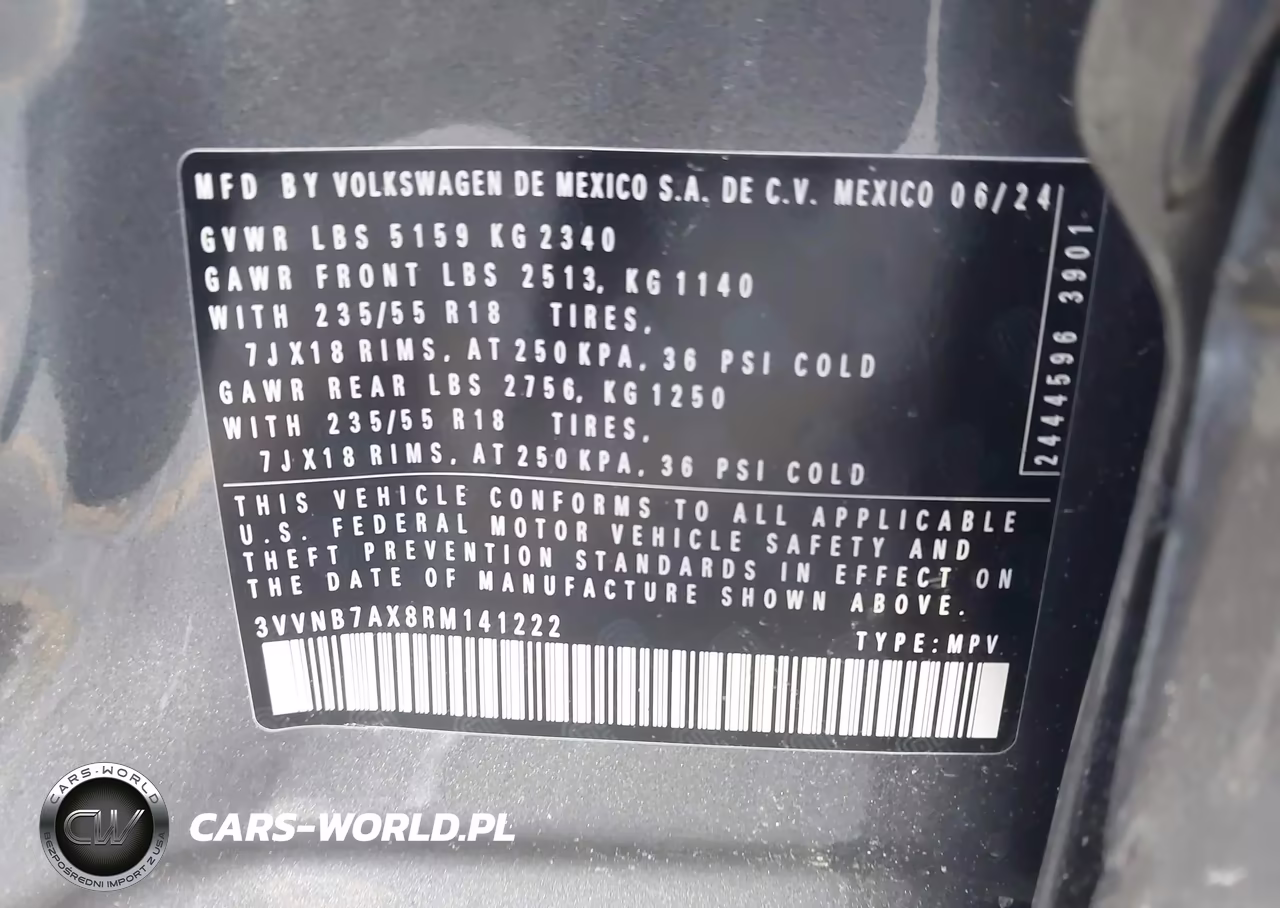 2024 Volkswagen Tiguan 2.0T Se-2.0T Wolfsburg Edition VIN:3VVNB7AX8RM141222 - 9