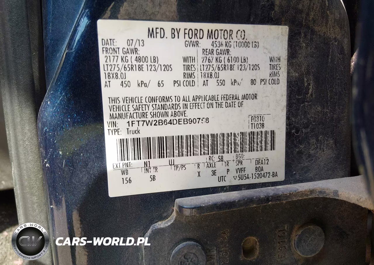2013 Ford F-250 Lariat VIN:1FT7W2B64DEB90758 - 9