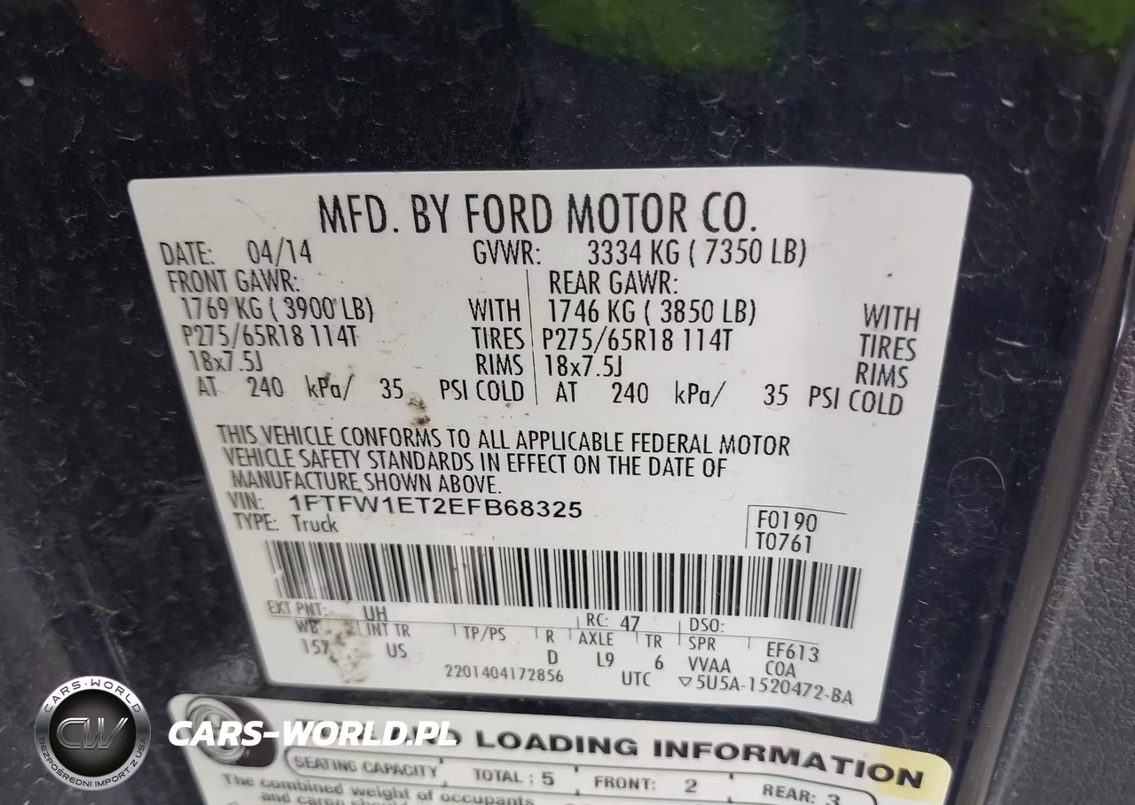 2014 Ford F-150 Xlt VIN:1FTFW1ET2EFB68325 - 9
