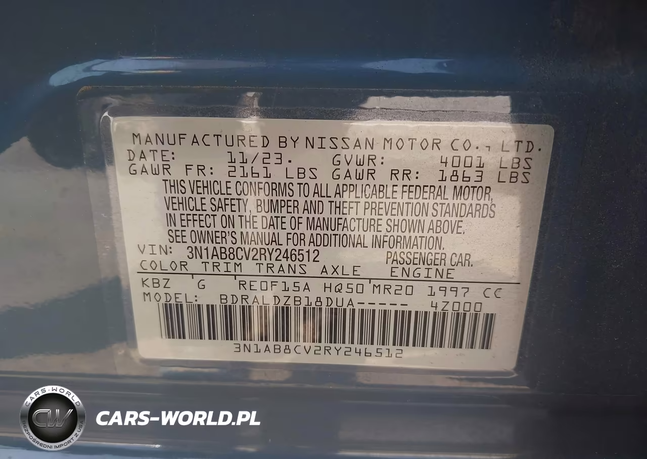 2024 Nissan Sentra Sv Xtronic Cvt VIN:3N1AB8CV2RY246512 - 9