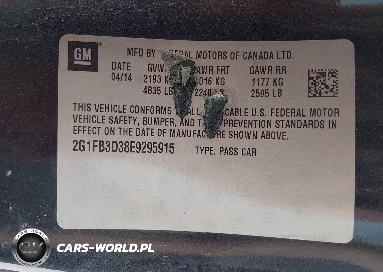 2014 Chevrolet Camaro 1Lt VIN:2G1FB3D38E9295915 - 9