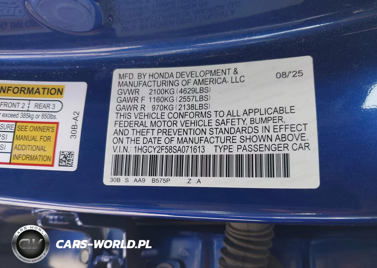 2025 Honda Accord Hybrid Sport VIN:1HGCY2F58SA071613 - 9