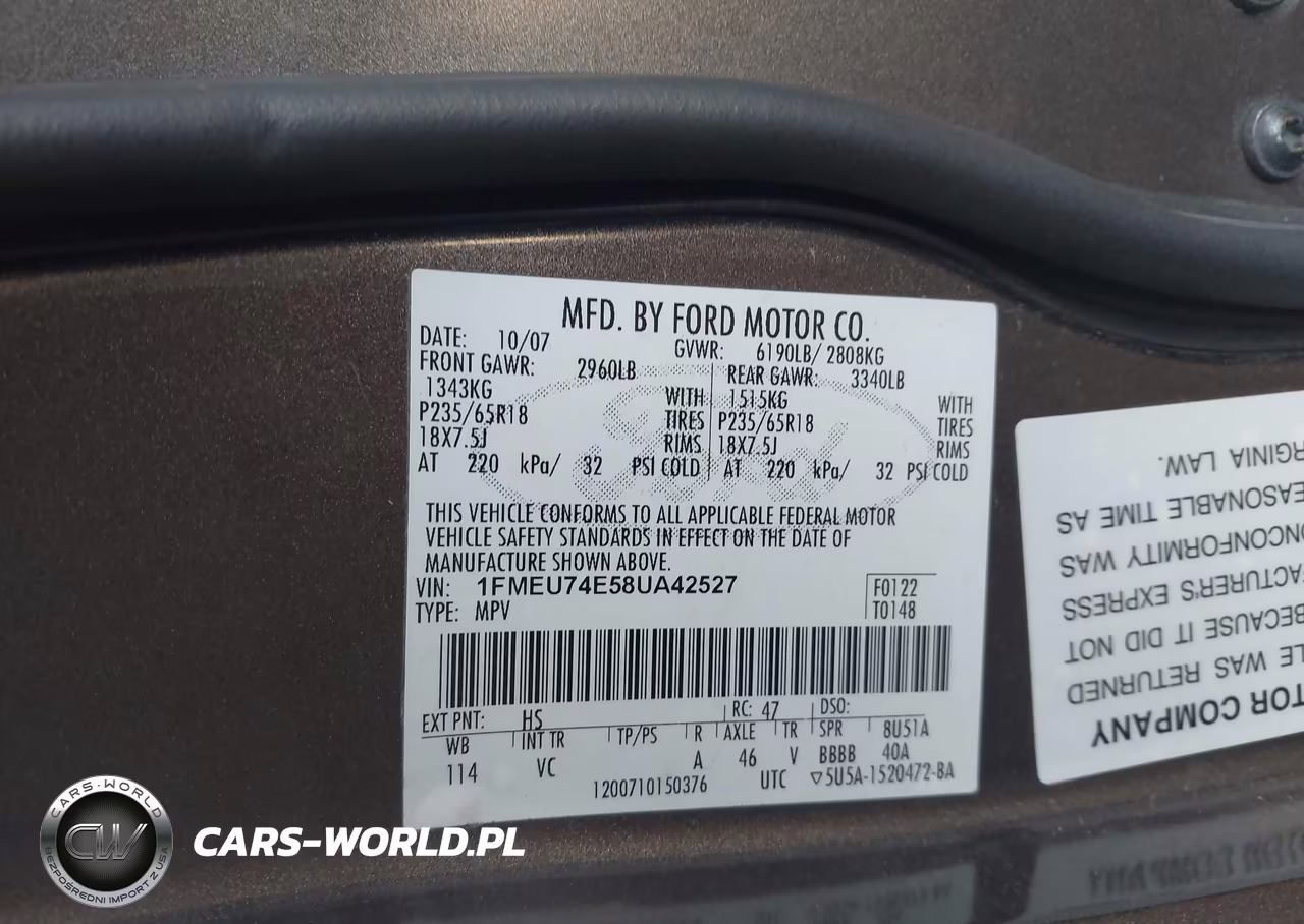 2008 Ford Explorer Eddie Bauer VIN:1FMEU74E58UA42527 - 9