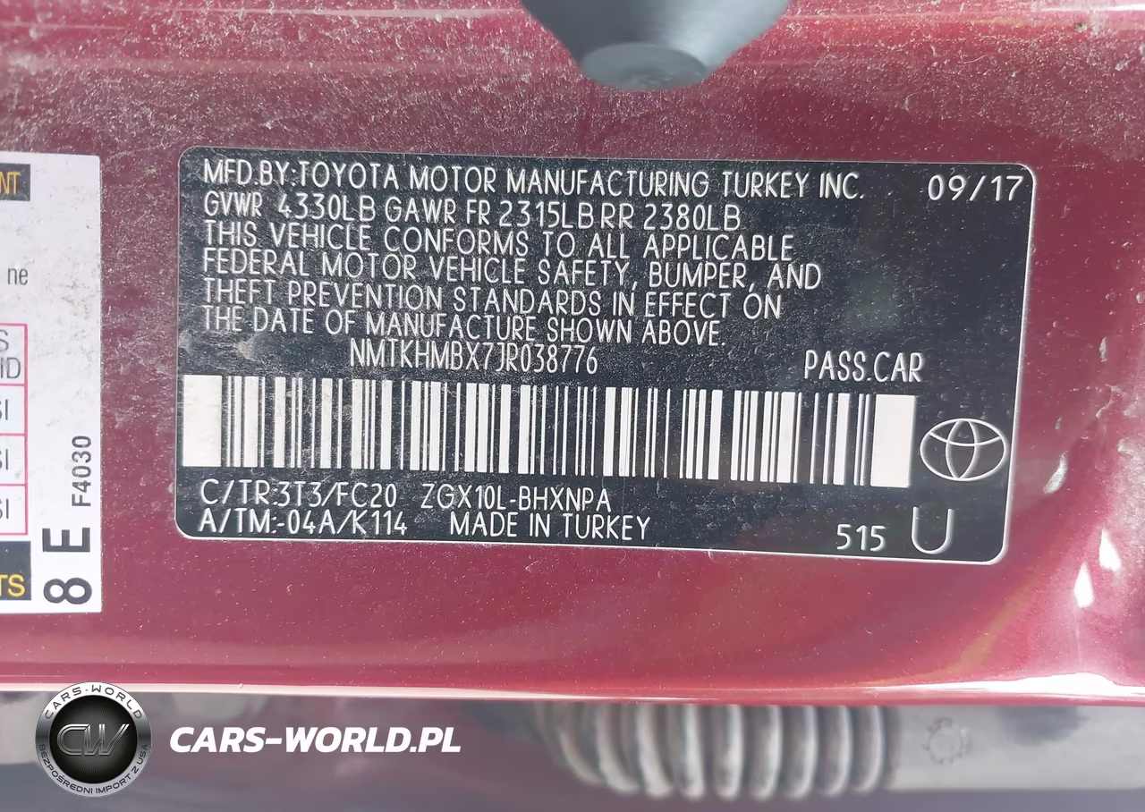2018 Toyota C-Hr Xle VIN:NMTKHMBX7JR038776 - 9