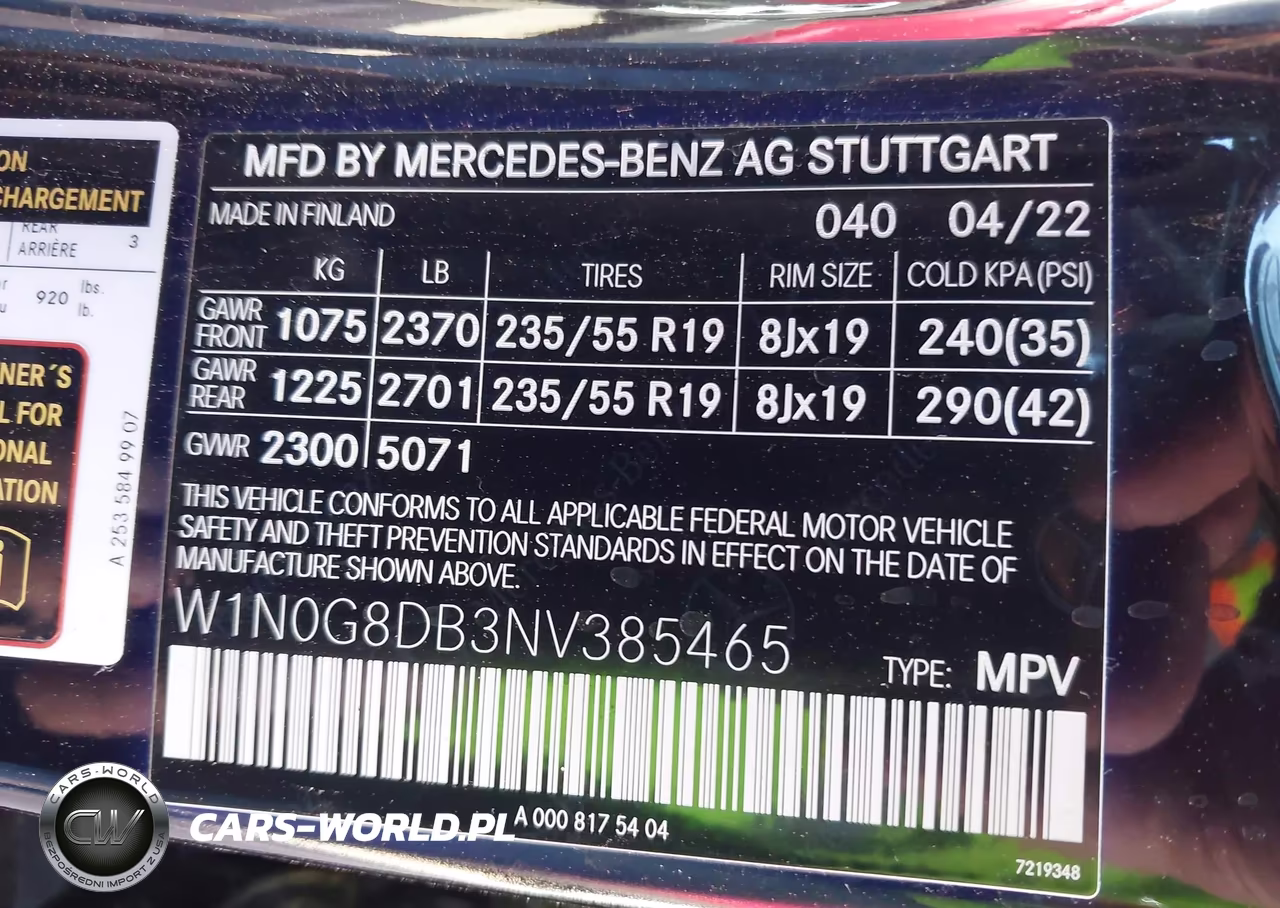 2022 Mercedes-Benz Glc 300 Suv VIN:W1N0G8DB3NV385465 - 9