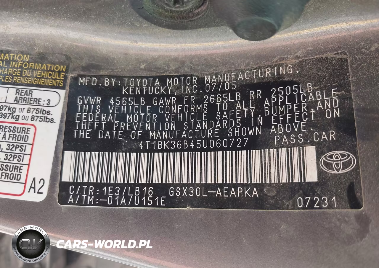 2005 Toyota Avalon Limited VIN:4T1BK36B45U060727 - 9