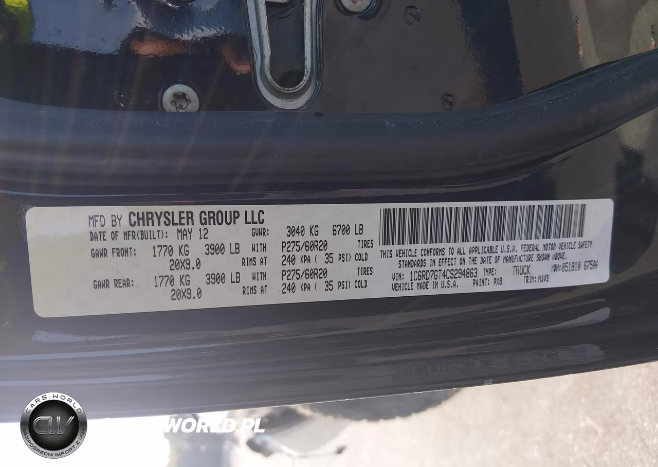 2012 Ram 1500 Big Horn VIN:1C6RD7GT4CS294863 - 9