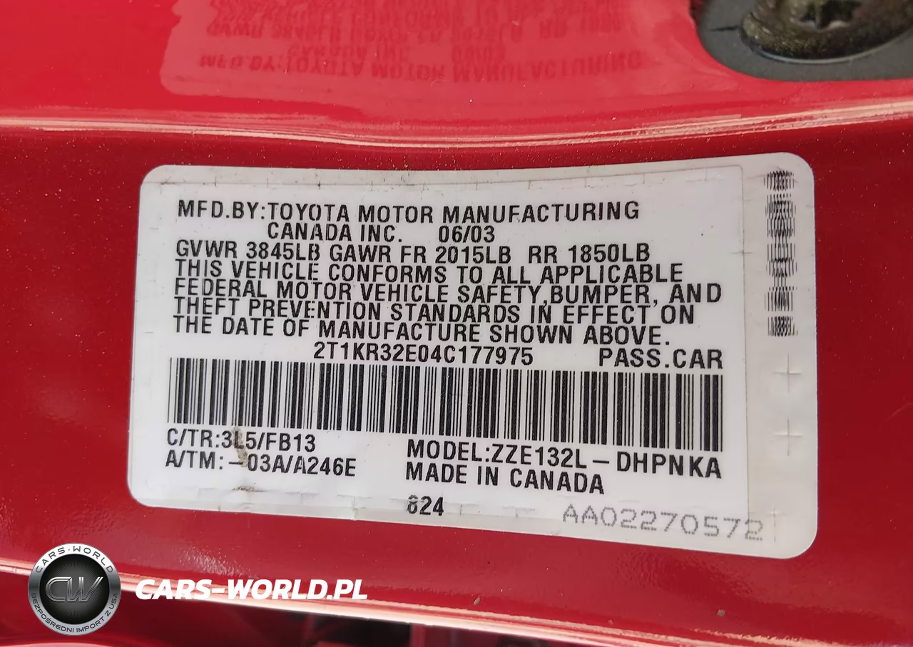 2004 Toyota Matrix Xr VIN:2T1KR32E04C177975 - 9