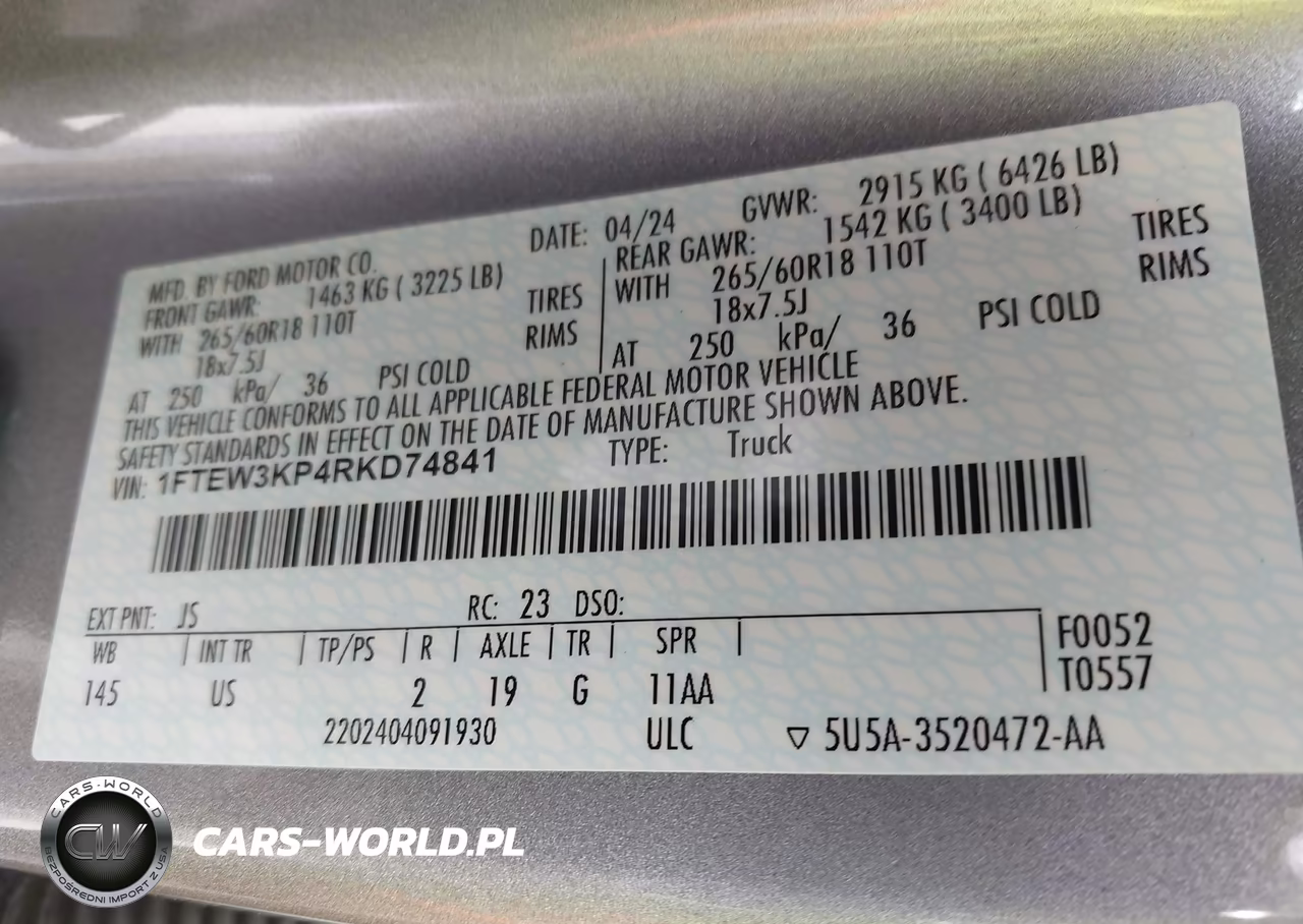 2024 Ford F-150 Xlt VIN:1FTEW3KP4RKD74841 - 9