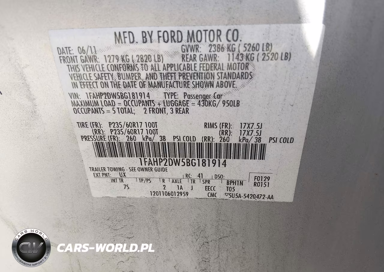 2011 Ford Taurus Se VIN:1FAHP2DW5BG181914 - 9