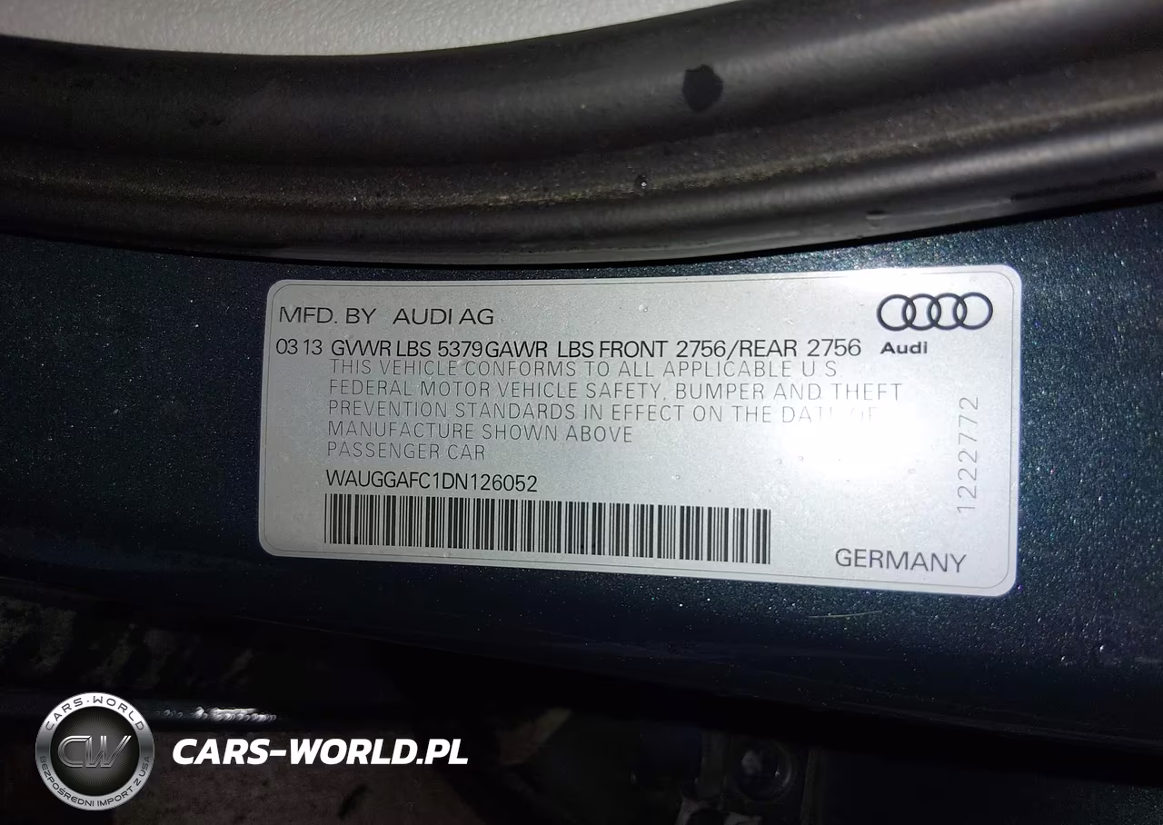 2013 Audi A6 3.0T Premium VIN:WAUGGAFC1DN126052 - 9