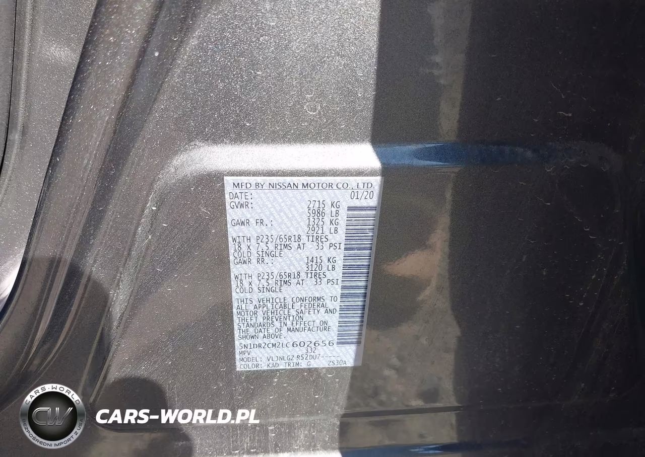 2020 Nissan Pathfinder Sl 4Wd VIN:5N1DR2CM2LC602656 - 9
