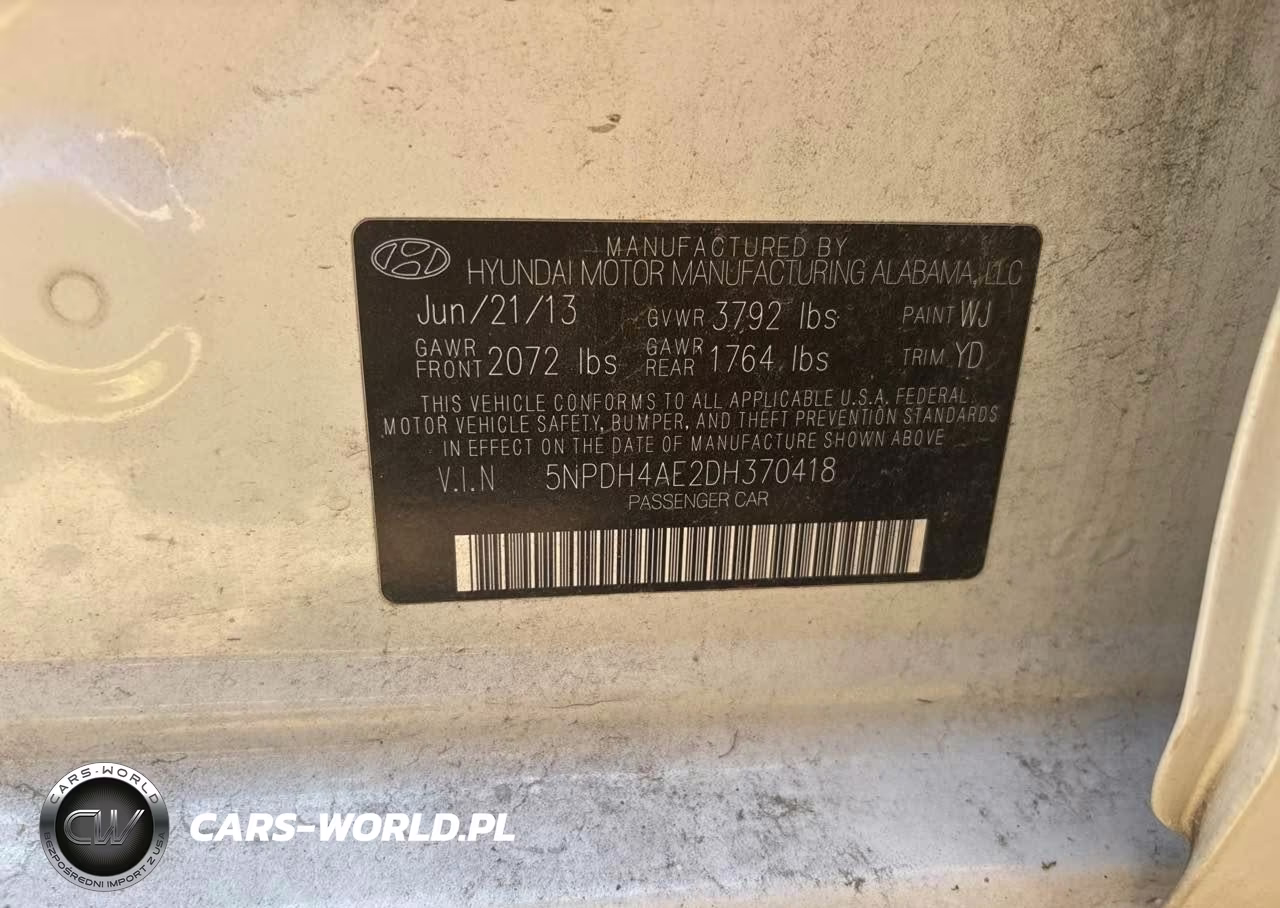 2013 Hyundai Elantra Gls-Limited VIN:5NPDH4AE2DH370418 - 9