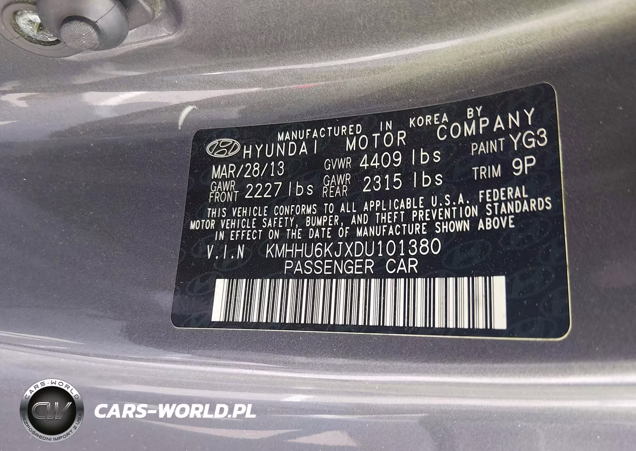 2013 Hyundai Genesis 3.8 Grand Touring VIN:KMHHU6KJXDU101380 - 9