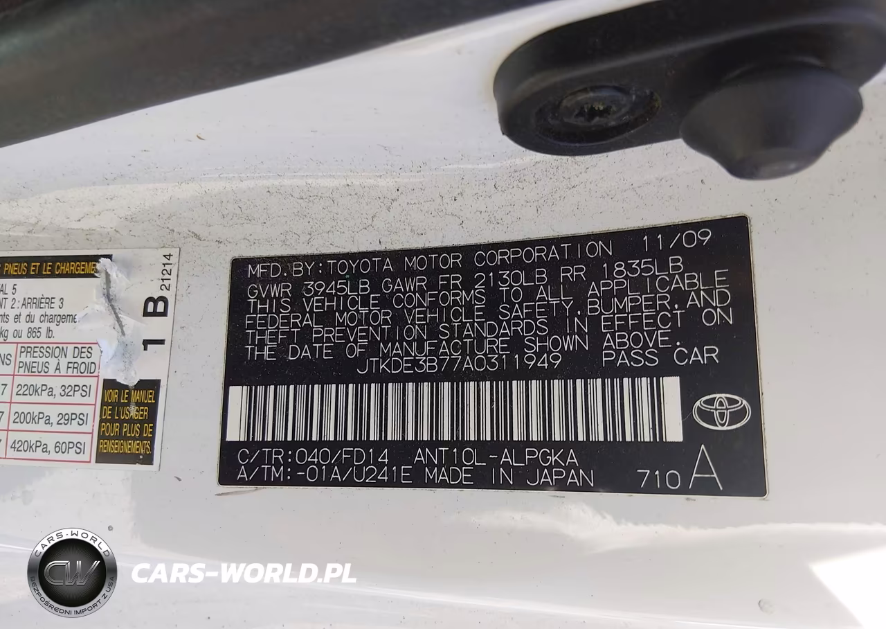2010 Scion Tc VIN:JTKDE3B77A0311949 - 9