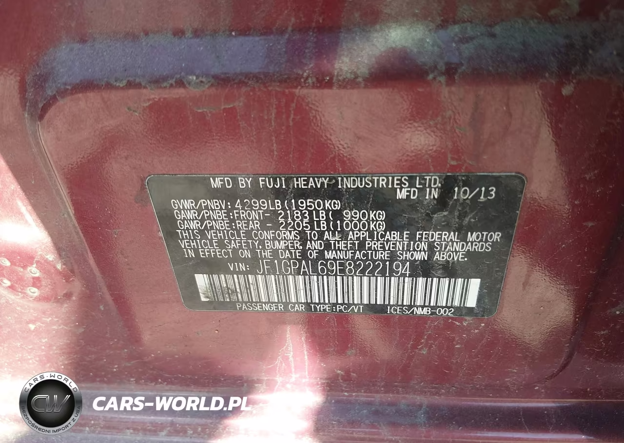 2014 Subaru Impreza 2.0I Sport Premium VIN:JF1GPAL69E8222194 - 9