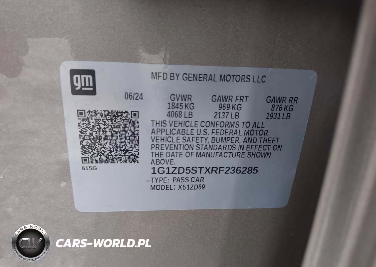 2024 Chevrolet Malibu Fwd 1Lt VIN:1G1ZD5STXRF236285 - 9