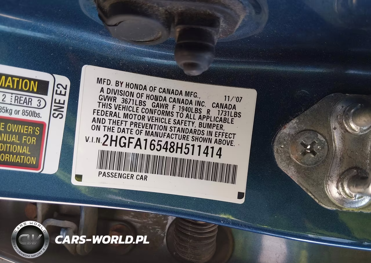 2008 Honda Civic Lx VIN:2HGFA16548H511414 - 9