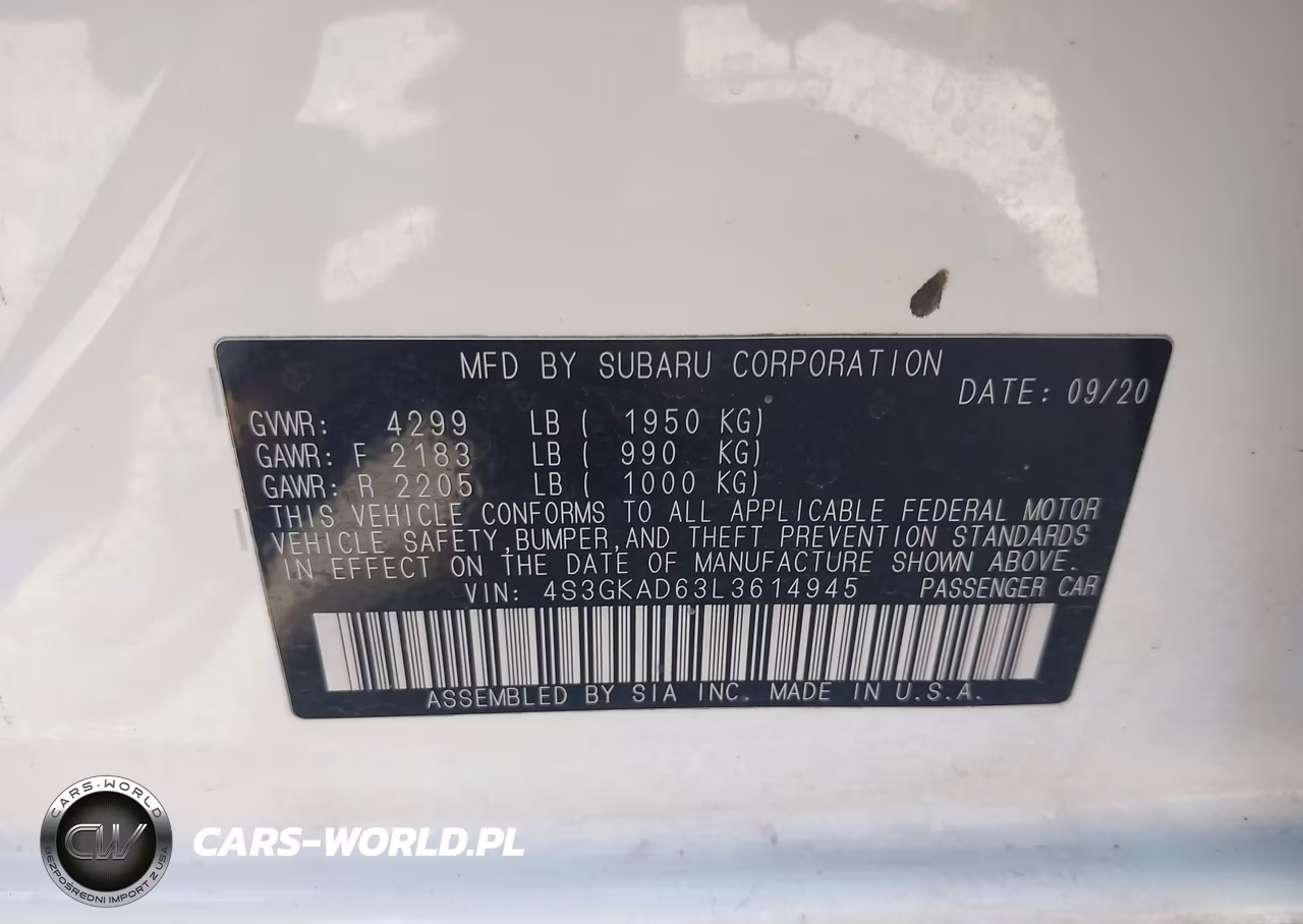 2020 Subaru Impreza Premium VIN:4S3GKAD63L3614945 - 9