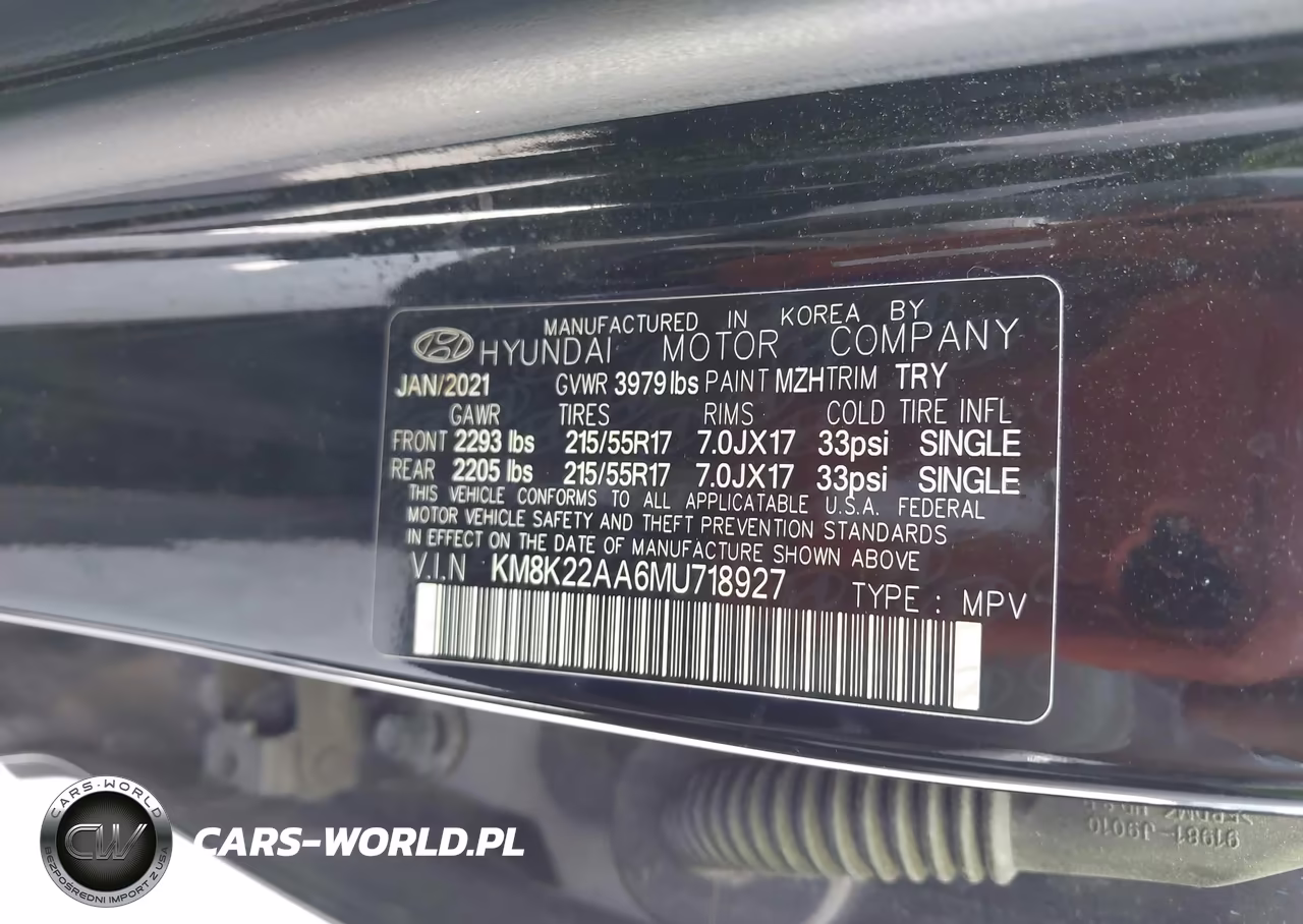 2021 Hyundai Kona Sel VIN:KM8K22AA6MU718927 - 9