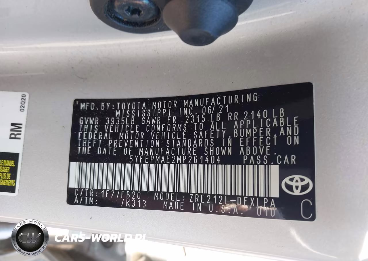 2021 Toyota Corolla Le VIN:5YFEPMAE2MP261404 - 9