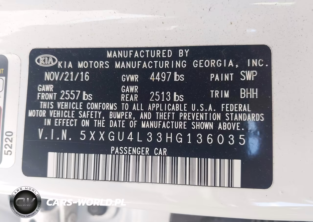 2017 Kia Optima Ex VIN:5XXGU4L33HG136035 - 9