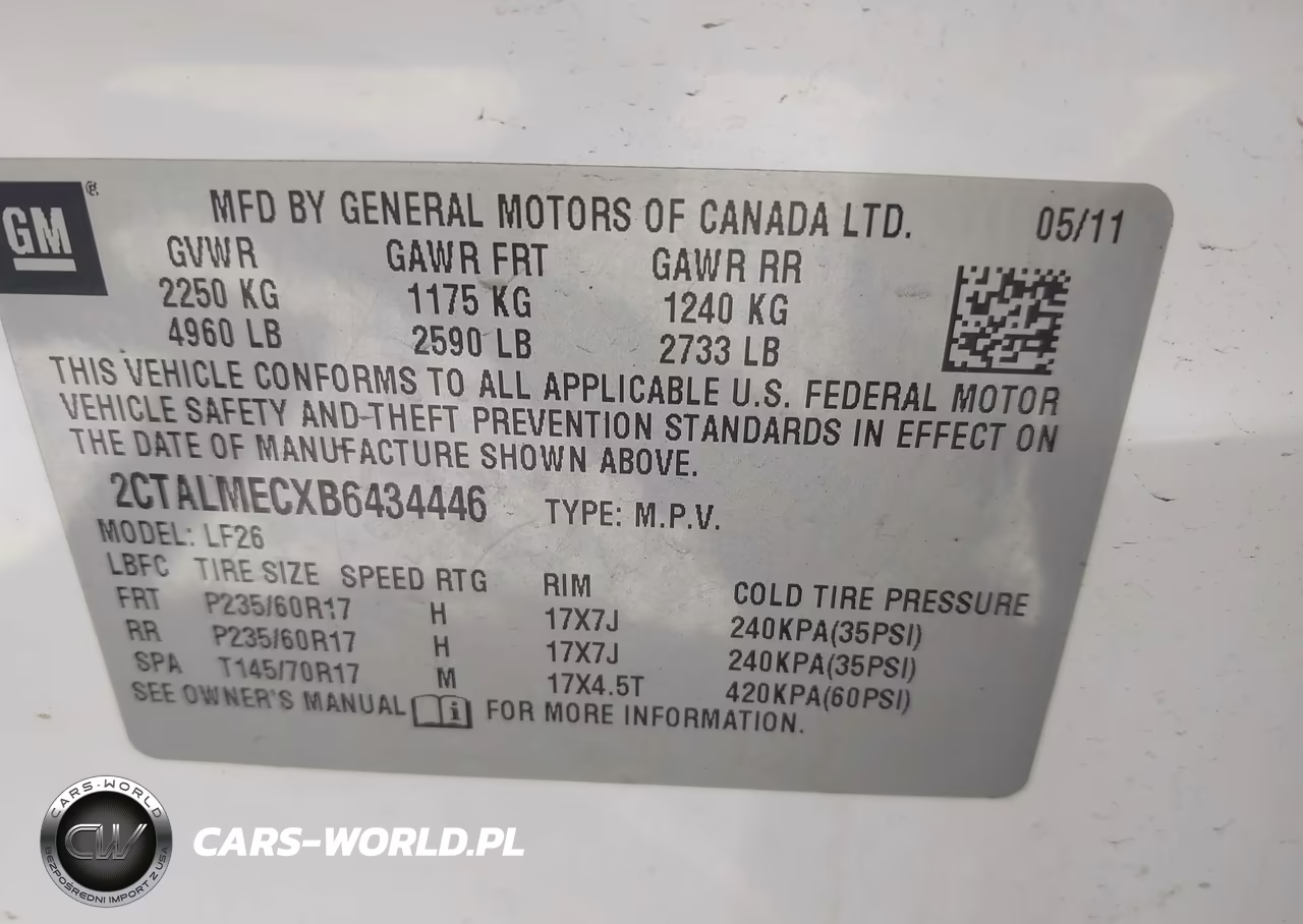 2011 GMC Terrain Sle-1 VIN:2CTALMECXB6434446 - 9