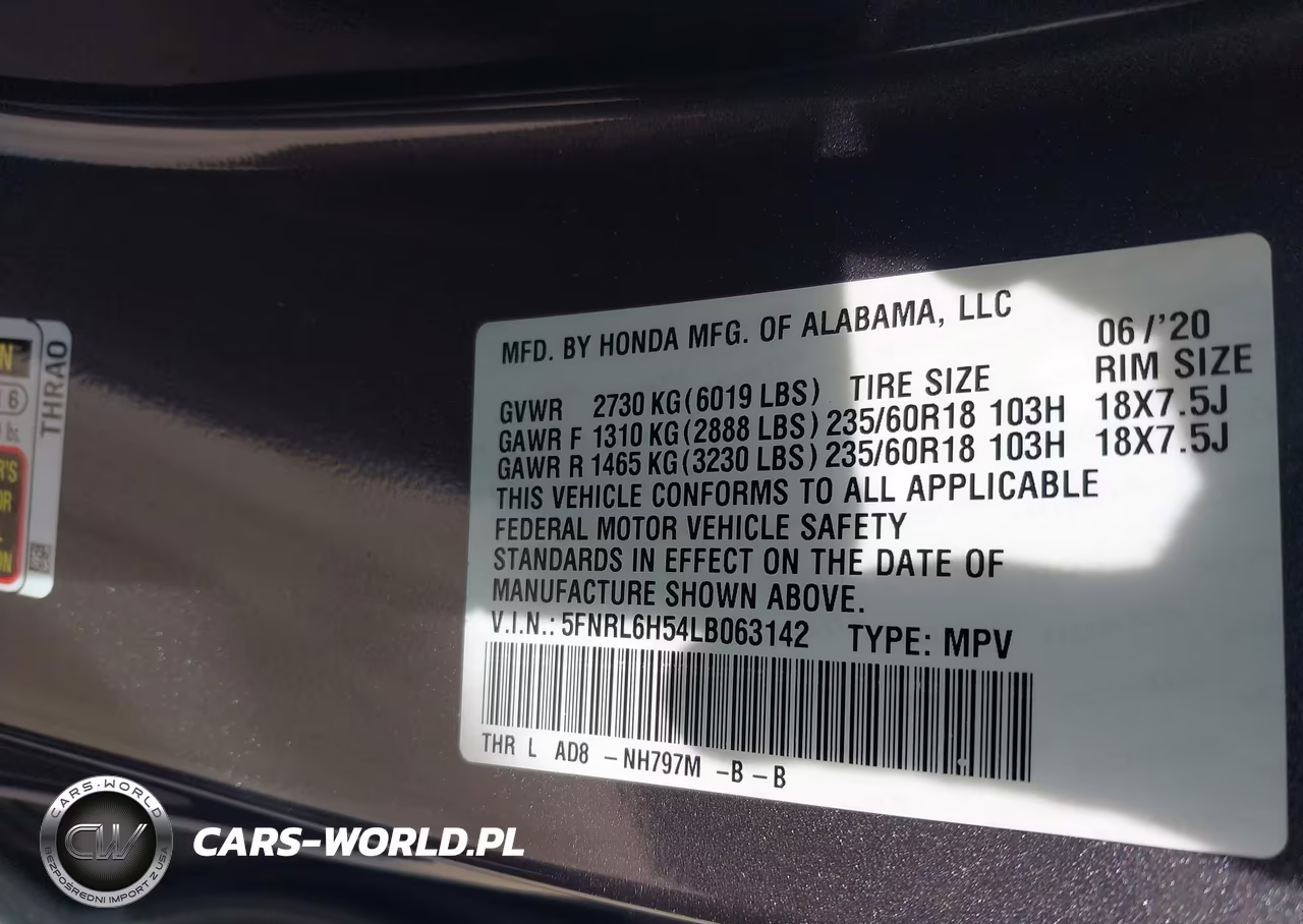 2020 Honda Odyssey Ex VIN:5FNRL6H54LB063142 - 9